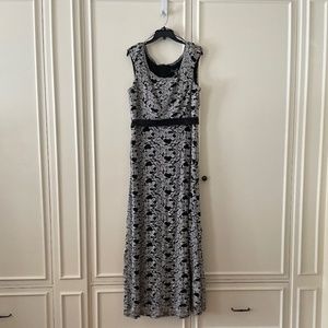 R&M Richards black with overlay evening gown sz. 16